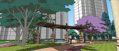 精品游園景觀廣場公園景觀su模型設計素材 植物景觀模型大全 18406364